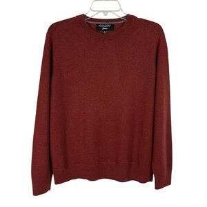 Banana Republic Men’s Crew Neck Sweater Sz Large Rust Color 100% Merino Wool